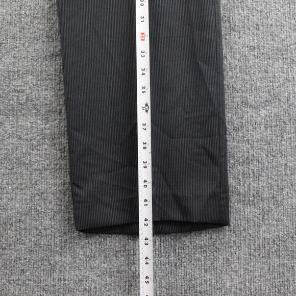 Carolina Herrera Suit Mens 41 Blue Pinstripe Wool Mohair 2 Piece Blazer Pants - Picture 16 of 16